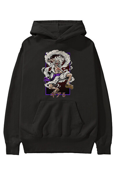 Ankhises MONKEY D. LUFFY GEAR5 Anime Front Štampano Crna majica sa kapuljačom...