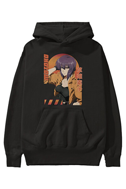 Ankhises Motoko Kusanagi 9 Anime Front Štampano Crna majica sa kapuljačom Ove...