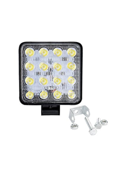 ZAUSS 4 Adet 16 Led Kare Çalışma Lambası Off Road Traktör Tekne 16led-110