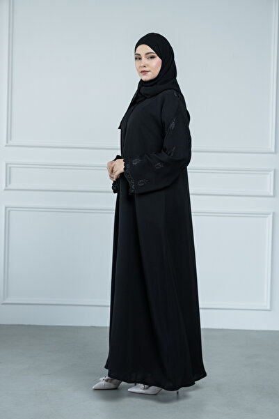 LAVİNİA Lavinia women's embroidered abaya, hand-stitched, Internet fabric