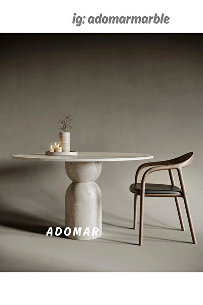 adomarmarblehandmadeandluxury Traverten Yemek Masası, Gerçek Traverten Masa, ...