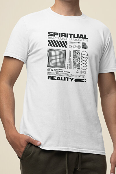 sovo7 Tricou alb unisex cu imprimeu - material elastic țesături moi Spiritual cu imprimeu Model
