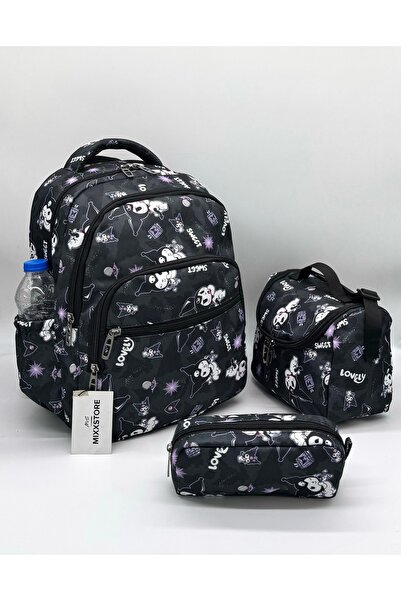 ms mixxstore Rucsac pentru școală primară pentru fete cu model de caractere d...