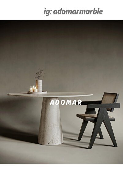 adomarmarblehandmadeandluxury Traverten Yemek Masası, Gerçek Traverten Masa, ...