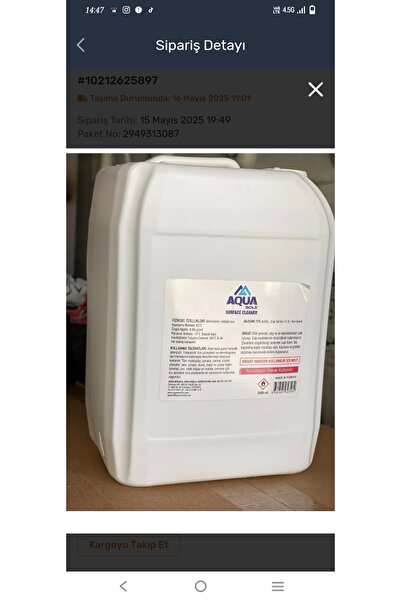 UniversaLMarket Aqua Multıplus Tıppi Amaçlı Dezenfektan %96 Etil 5lt