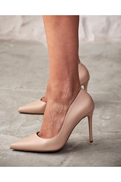 PELİN'İN AYAKKABILARI SİSTA 10 CM NUDE DERİ STİLETTO