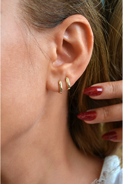 Sacce Scarves&Accessories Oval Model Mini Halka Küpe