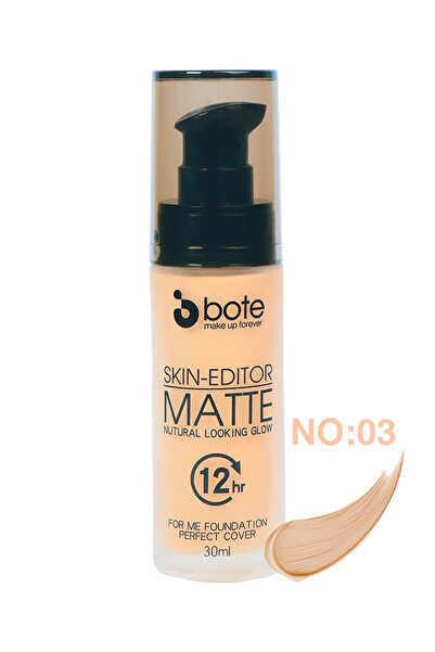 Bote Makeup Liquid Foundation Skin Editor Matte Nutural Looking Glow 03 30 Ml
