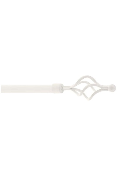 AWF AL WADI FURNITURE Roman Extendable Curtain Rod, Metal Single Rod Window Treatment Rod Drapery Rod WHITE, 110 – 200 cm