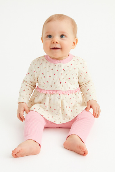 minella kids بدلة أطفال من القطن بنسبة 100% للفتيات من MİNELLA KIDS