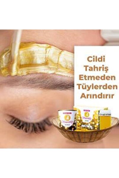 Smoothly 8 Parça Gold Boncuk ( Penta ) Ağda Soyulabilen Yüz Ağdası Karınca Yumurta Yağı Spatula