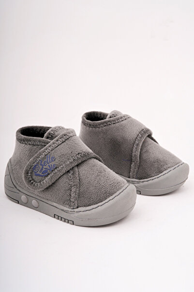 Belle Vie Shoes Gray Plush Lighted Baby-Child Home Boots Slippers