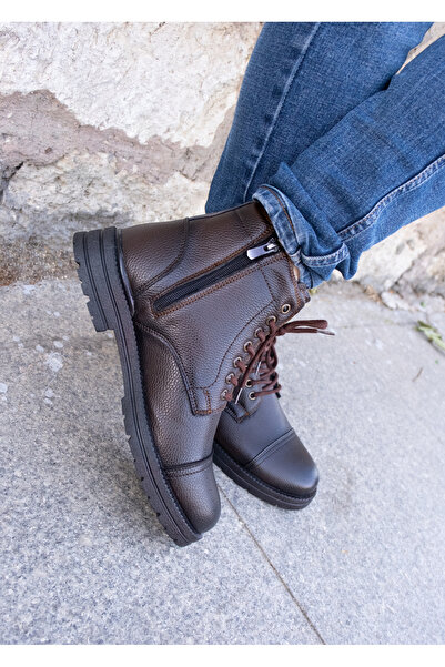 GERALT KÜRKLÜ BAĞCIKLI VE FERMUARLI KAYMAZ TABAN SU VE SOĞUK GEÇİRMEZ ERKEK CASUAL BOT