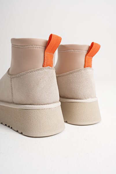 Esilapark dámské strečové mini boty s tlustou podrážkou, celokožené, originální semišové luxusní boty