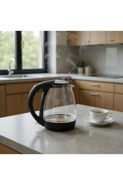 B&D غلاية كهربائية زجاجية من بي آند دي، سعة 1.7 لتر، 2200 واط