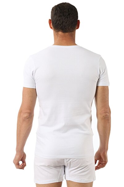 ÖZKAN underwear Özkan 0273 Men's V-Neck Half Sleeve Cotton T-Shirt Undershirt