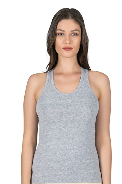 ÖZKAN underwear Özkan 7416 3-Pack Women's Cotton Combed Lycra Single Jersey Flexible Comfortable Thick Straps Cross Back Sports