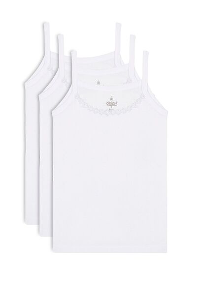 ÖZKAN underwear Özkan 0805 3'lü Paket Kız Çocuk %100 Pamuklu Ribana Esnek Rah...