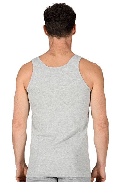 ÖZKAN underwear Özkan 11407 Men's 100% Cotton Single Jersey Flexible Comfortable Thick Strap Knitted Undershirt