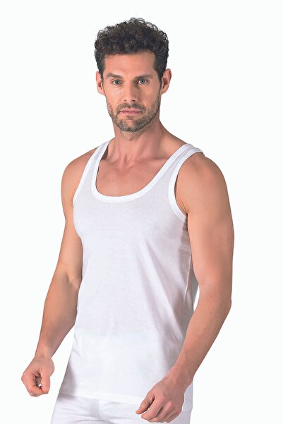 ÖZKAN underwear Özkan 11407 Men's Athlete - 100% Cotton, Single Jersey Flexible and Comfortable Thick Strap