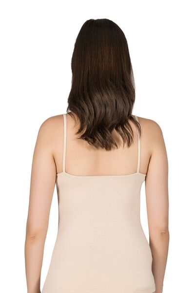 ÖZKAN underwear Özkan 24264 Kadın Pamuklu Modal Esnek Rahat Havuz Yaka Biyeli Ip Askılı Atlet