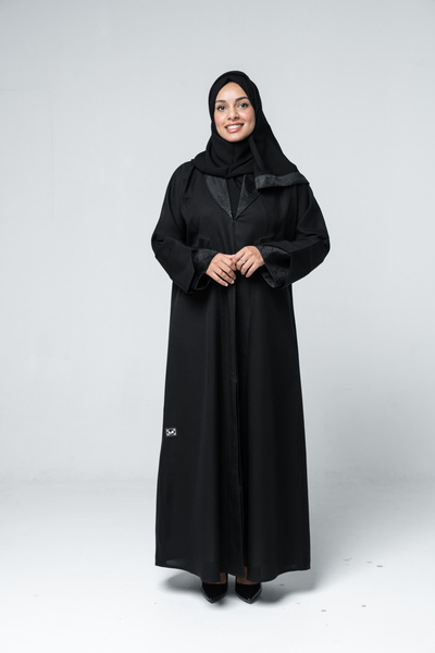 LAVİNİA Lavinia women's abaya, crepe fabric, regular cut collar