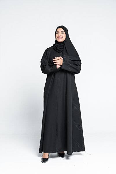 LAVİNİA Lavinia women's abaya, crepe fabric, mint cloche