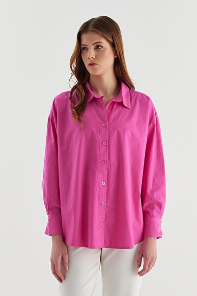 MARKALİSTE Βασικό πουκάμισο φούξια