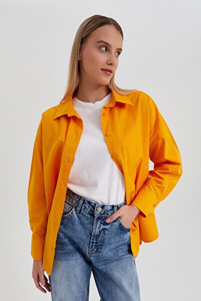 MARKALİSTE Βασικό πουκάμισο βερίκοκο - κομψό σχέδιο