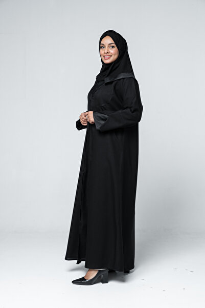 LAVİNİA Lavinia women's abaya, crepe fabric, regular cut collar