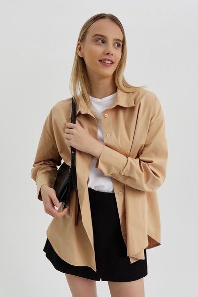 MARKALİSTE Basic Shirt Camel