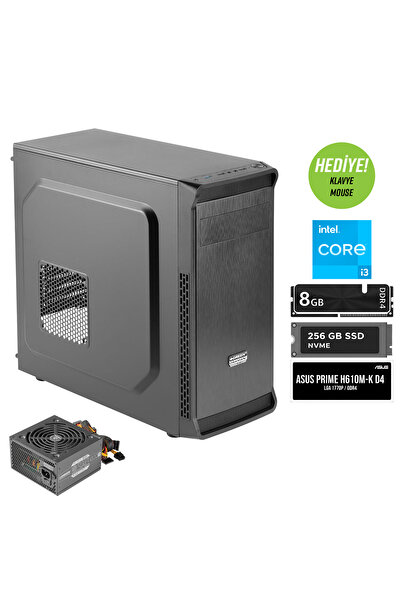 Green Oraman Plus İntel i3 12100 İşlemci 8GB DDR4 Ram 256GB M2 SSD Freedos Masaüstü Bilgisayar