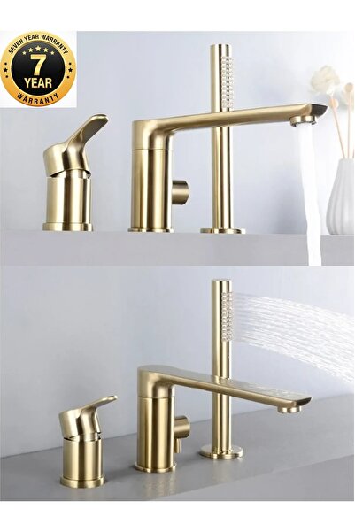 OEM Banyo Bataryası Küvet Jakuzi Duş Seti Ankastre Mat Gold Yeni Ürün 7 Yıl G...