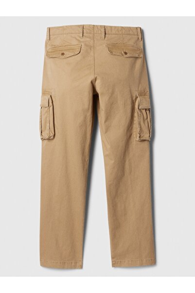GAP Erkek Bej GapFlex Straight Kargo Washwell™ Pantolon