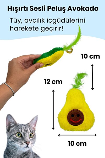 Miyav Mexican Themed Cat Toy Set of 2 |   Taco Sound Cat Toys with Rustling Avocado and Rattle