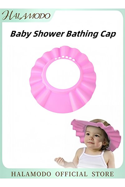 HALAMODO قبعة استحمام للأطفال، قبعة استحمام ناعمة، غطاء غسيل للشعر، واقي للأذ...