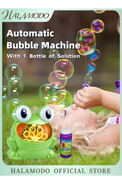 HALAMODO آلة فقاعات على شكل ضفدع للأطفال، آلة نفخ فقاعات، ألعاب خارجية صيفية،...