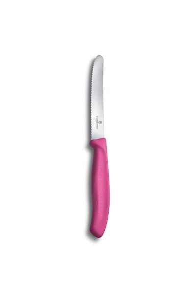 Victorinox 6.7836.L115 11cm Pembe Tırtıklı Domates ve Sofra Bıçağı