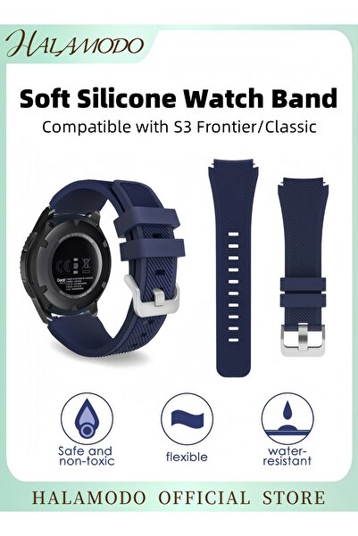 HALAMODO سوار بديل لساعة هواوي GT 2/Honor MagicWatch 2 46 مم أزرق داكن