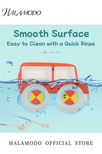 HALAMODO 5-Piece Car Shaped Dinnerware Set