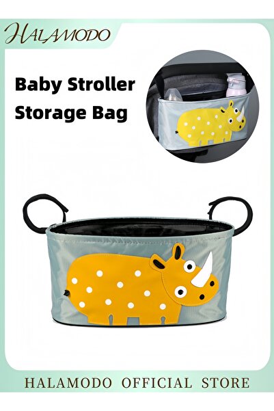 HALAMODO حقيبة تخزين عربة الأطفال خفيفة الوزن وأنيقة وجذابة بتصميم نمط كرتوني