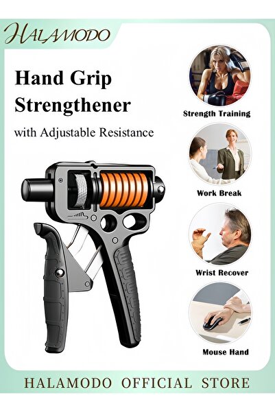HALAMODO جهاز تقوية قبضة اليد قابل للتعديل، جهاز تدريب قوة القبضة، جهاز تقوية قبضة اليد للرجال والنساء