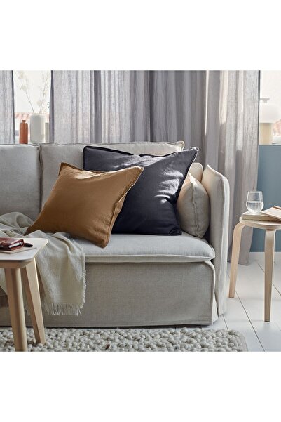 IKEA Kırlent Kılıfı, Koyu Bej, 50x50 Cm, Dytag