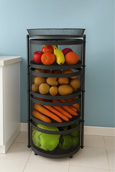 VENON HOME ORGANİZER MAMBO 4 KATLI PATATES SOĞANLIK SİYAH