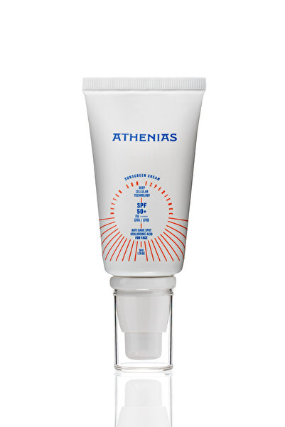 Athenias واقي من الشمس SPF50+ - مضاد للعيوب، 50 جرام، واقي من الشمس للوجه UVA...
