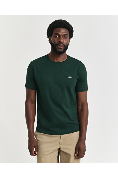 Gant Erkek Yeşil Regular Fit Bisiklet Yaka T-Shirt