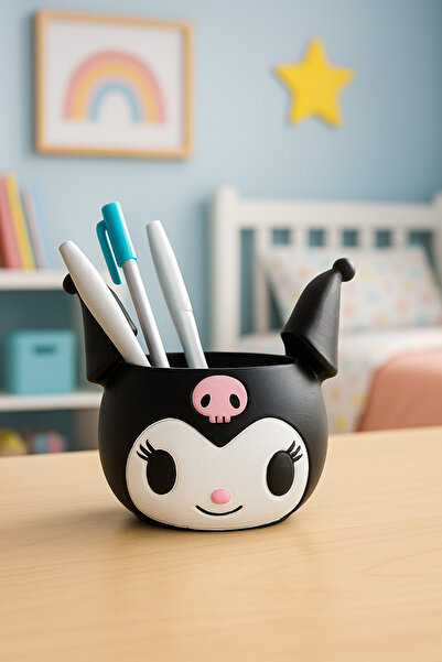 huni Kuromi Kalemlik Kutusu El Boyaması Masaüstü Organizer
