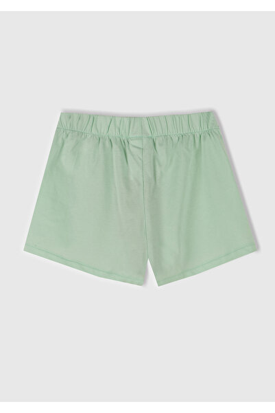 United Colors of Benetton Girl's Water Green Elastic Waist Shorts Skirt
