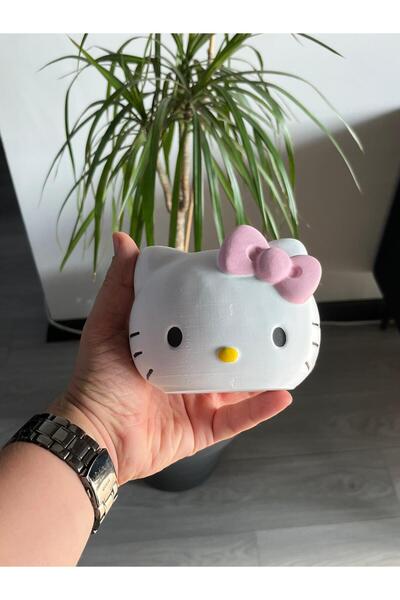 huni Hello Kitty Kalemlik Kutusu El Boyaması Masaüstü Organizer