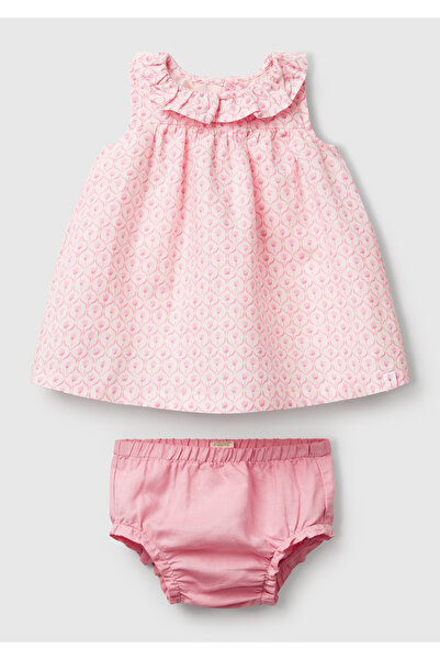 United Colors of Benetton Bebek Toz Pembe Tamamı Desenli Yüksek Robalı Külot ...